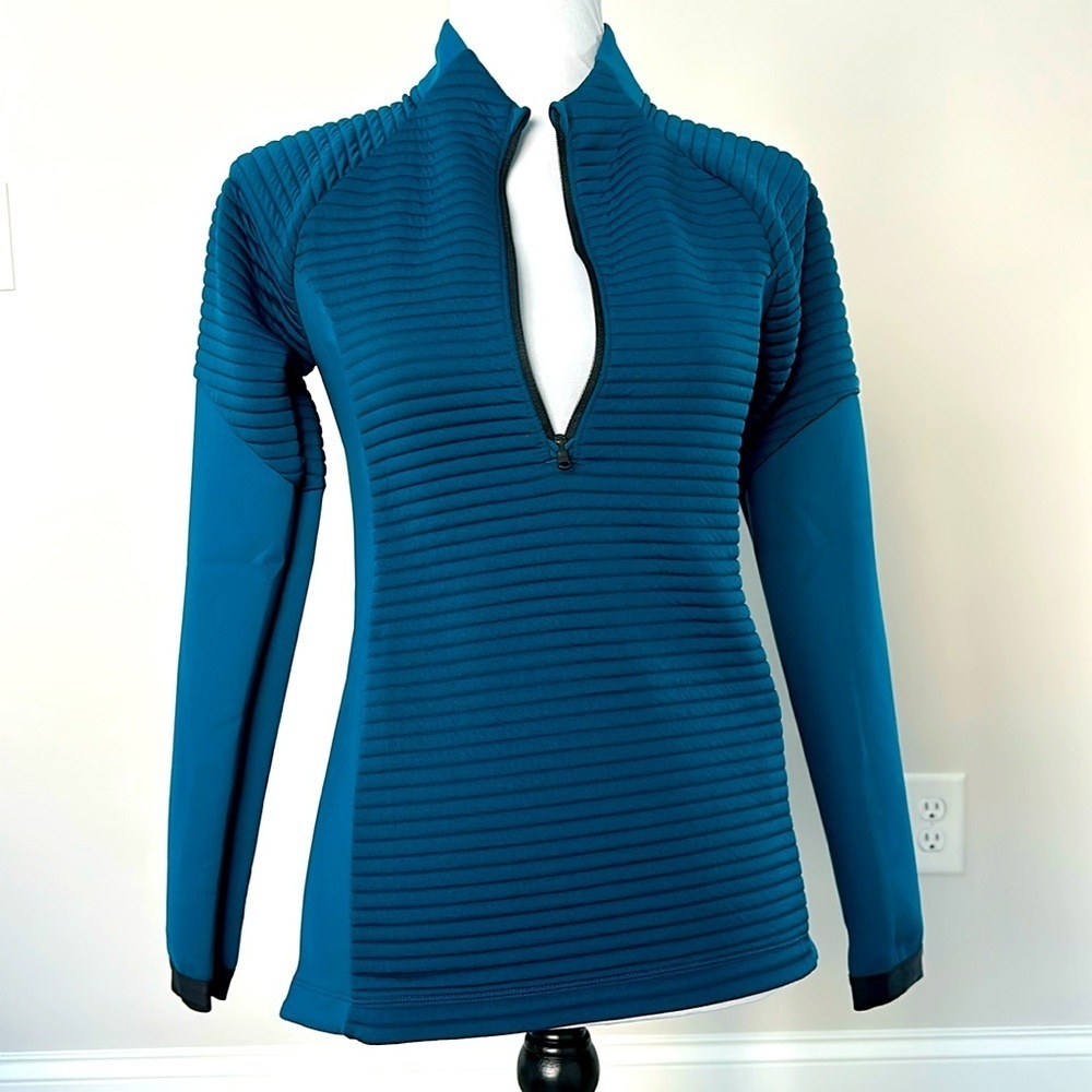 Under Armour Fitted Teal Quarter Zip Sz XS